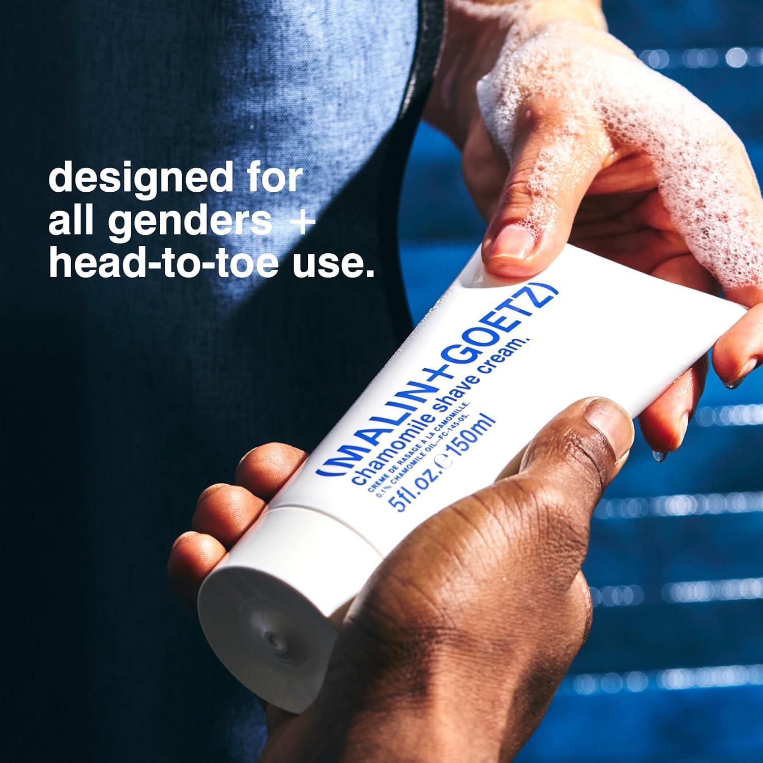 imageMALINGOETZ Chamomile Shave Cream Nourishing Shaving Cream with Wild Moroccan Chamomile Shea Butter Glycerin Squalane Smooth Close Shave for Face Body Vegan CrueltyFree 5 Fl Oz