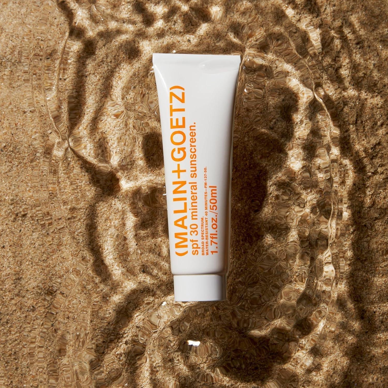 imageMALINGOETZ SPF 30 Mineral Sunscreen Face ampamp Body Broad Spectrum Sun Protection with Zinc Oxide Titanium Dioxide Shea Butter Hydrating ampamp Brightening Vegan ReefSafe CrueltyFree 17 Fl Oz