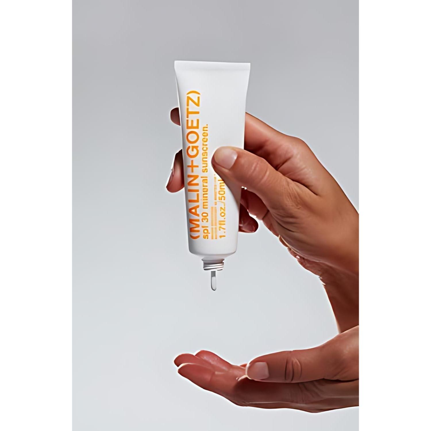 imageMALINGOETZ SPF 30 Mineral Sunscreen Face ampamp Body Broad Spectrum Sun Protection with Zinc Oxide Titanium Dioxide Shea Butter Hydrating ampamp Brightening Vegan ReefSafe CrueltyFree 17 Fl Oz