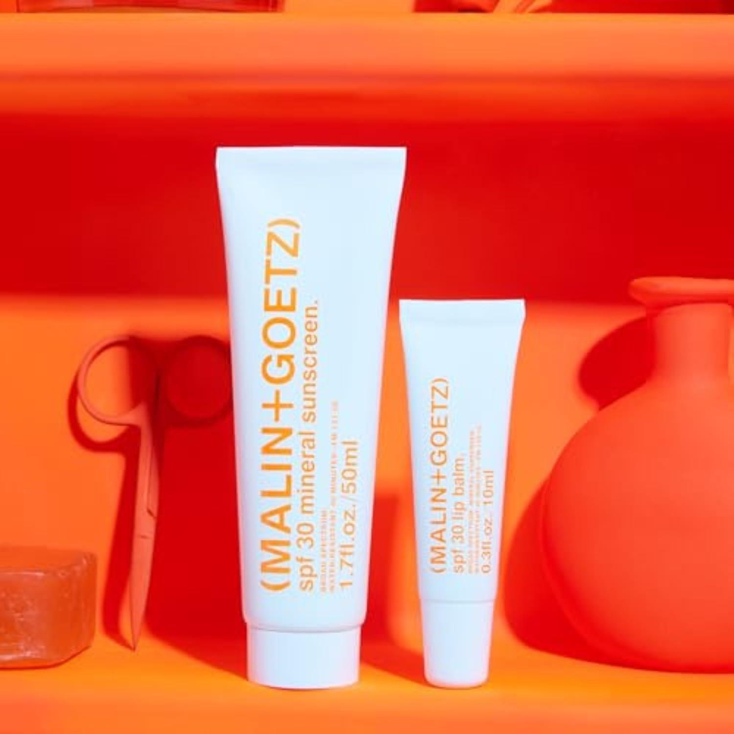 imageMALINGOETZ SPF 30 Mineral Sunscreen Face ampamp Body Broad Spectrum Sun Protection with Zinc Oxide Titanium Dioxide Shea Butter Hydrating ampamp Brightening Vegan ReefSafe CrueltyFree 17 Fl Oz