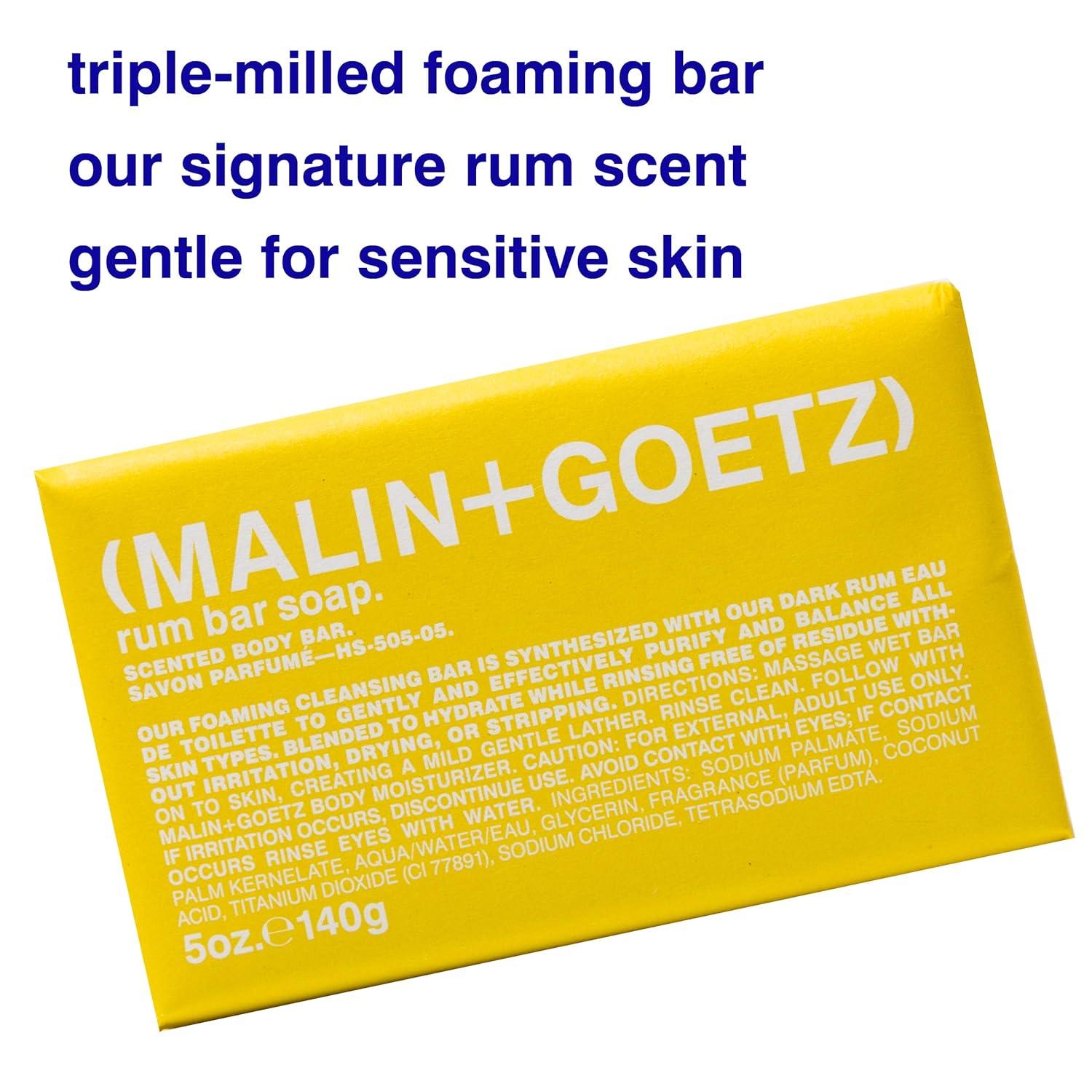 imageMalin Goetz Bar Soap 5 Oz Body Soap for All Skin Types Gentle Soap Bar for Men ampamp Women Bath Soap for Body ampamp HandsRum
