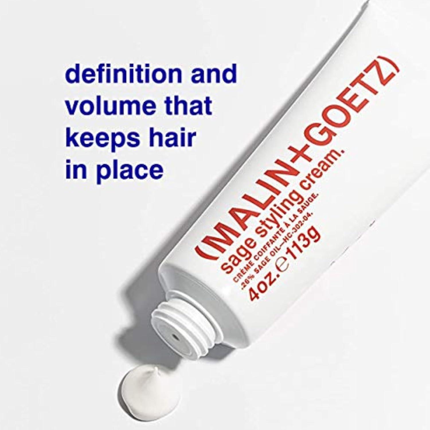 imageMalin  Goetz Sage Styling Cream Anti Frizz Hair Product For All Hair Types ampamp Textures Lightweight Frizz Control ampamp Shine Hair Styling Cream Vegan ampamp Cruelty Free4 Fl Oz Pack of 1