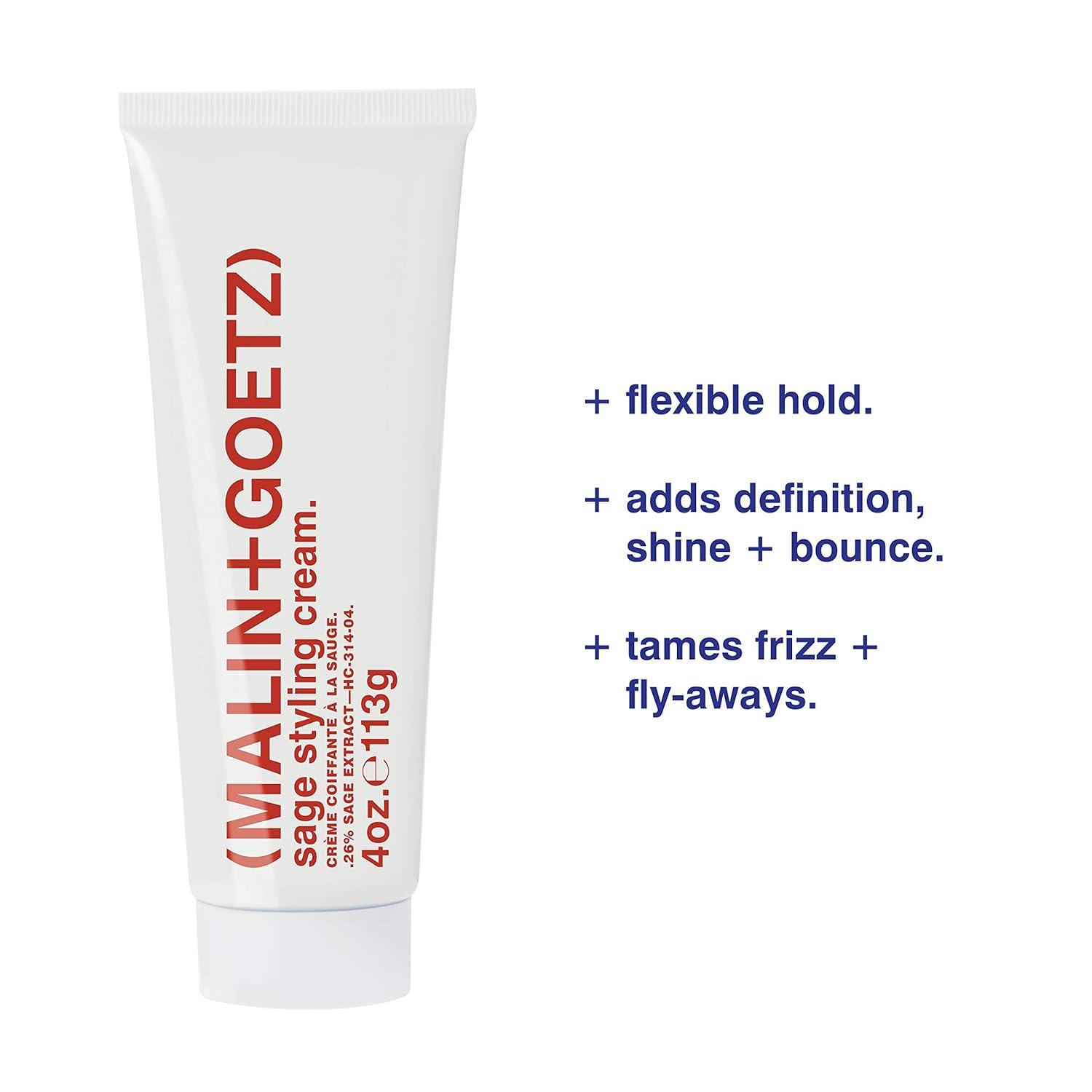 imageMalin  Goetz Sage Styling Cream Anti Frizz Hair Product For All Hair Types ampamp Textures Lightweight Frizz Control ampamp Shine Hair Styling Cream Vegan ampamp Cruelty Free1 Ounce Pack of 1
