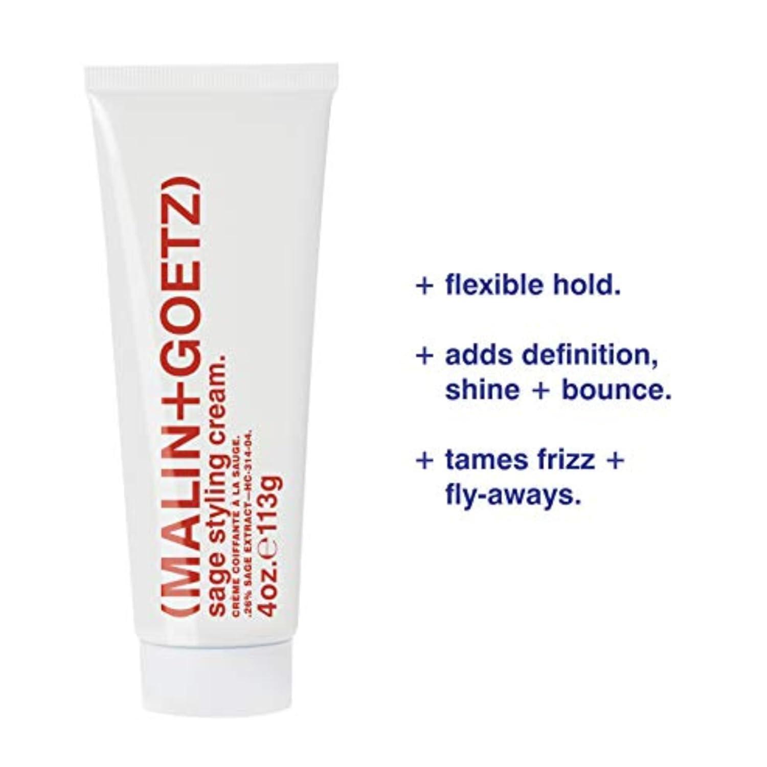 imageMalin  Goetz Sage Styling Cream Anti Frizz Hair Product For All Hair Types ampamp Textures Lightweight Frizz Control ampamp Shine Hair Styling Cream Vegan ampamp Cruelty Free4 Fl Oz Pack of 1
