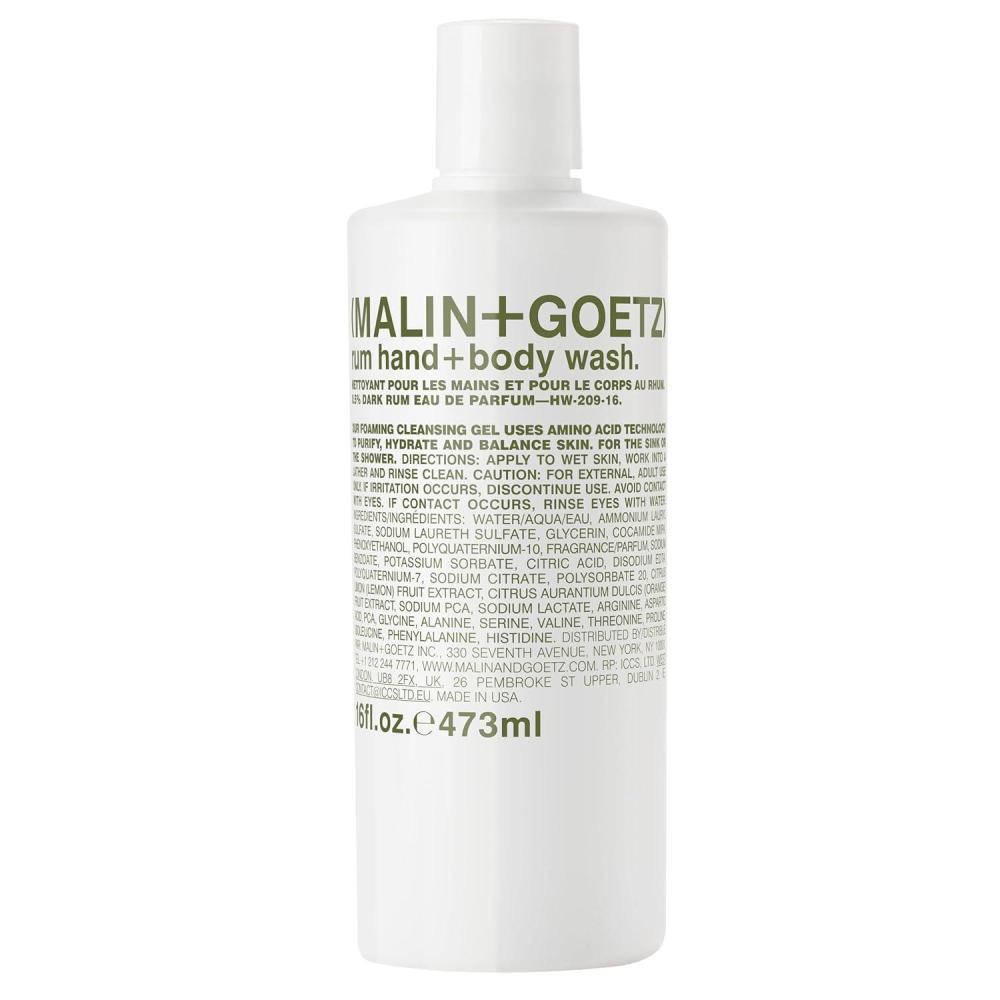 imageMalin  Goetz Rum Hand ampamp Body Wash 16 Fl Oz  Men ampamp Women Natural Body Wash For All Skin Types Foaming Hydrating Cleansing Gel CrueltyFree ampamp Vegan