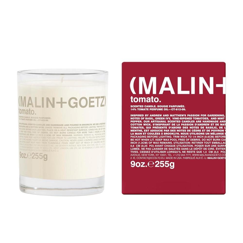 imageMalinGoetz Highly Scented Long Lasting Slow Burn All Natural Hand Poured Luxury Wax Blend Aromatic Candles and Gift Set 60 Hours 9ozTomato