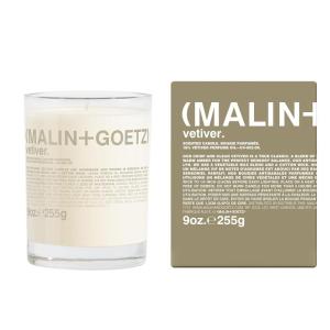 Malin+Goetz Highly Scented, Long Lasting, Slow Burn, All Natural, Hand Poured, Luxury Wax Blend, Aromatic Candles and Gift Set, 60 Hours, 9oz(Vetiver)