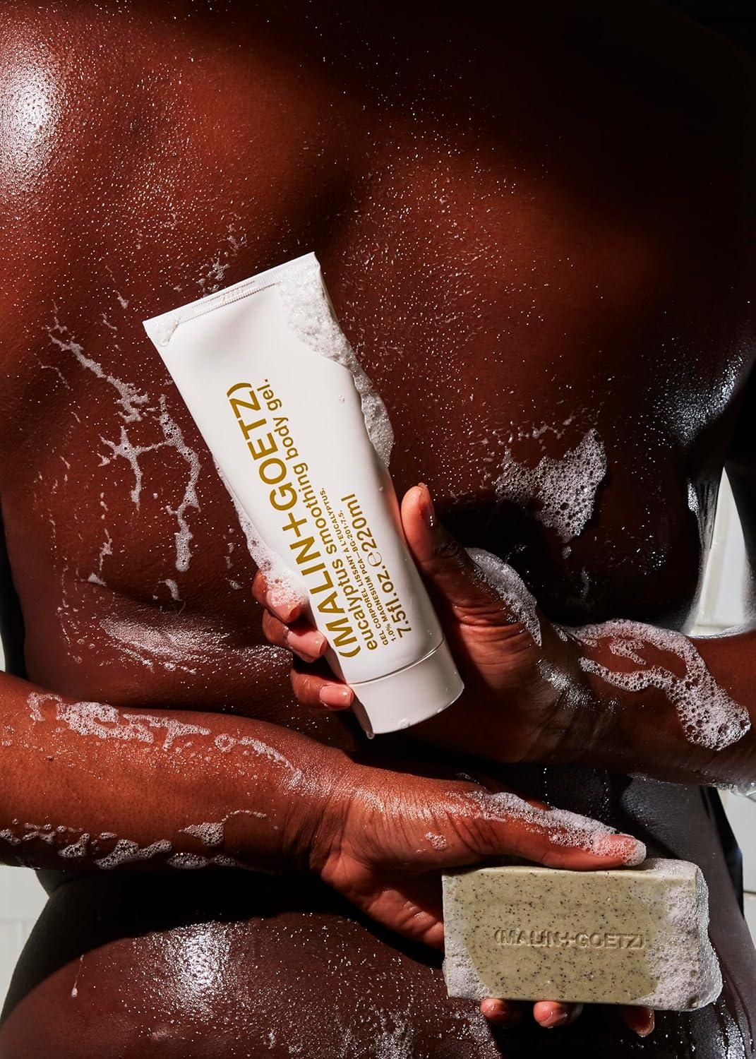 imageMALINGOETZ Mandelic Acid Exfoliating Bar TripleMilled Exfoliating Cleansing Bar Mandelic Acid Lactic Acid Pumice Eucalyptus Smooths Softens Brightens Skin Vegan CrueltyFree5 oz