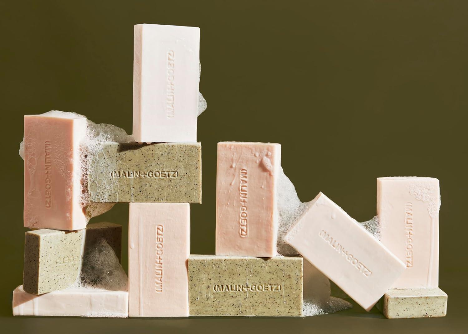 imageMALINGOETZ Mandelic Acid Exfoliating Bar TripleMilled Exfoliating Cleansing Bar Mandelic Acid Lactic Acid Pumice Eucalyptus Smooths Softens Brightens Skin Vegan CrueltyFree5 oz