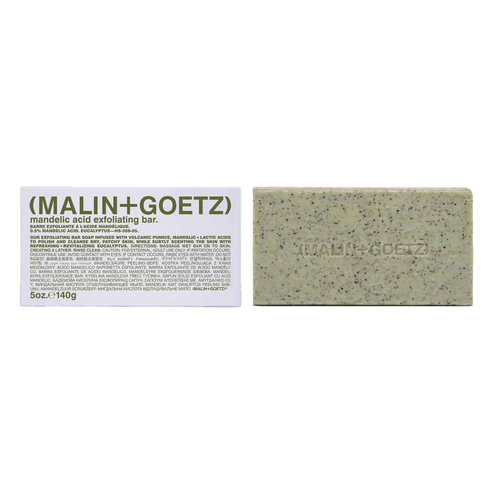 imageMALINGOETZ Mandelic Acid Exfoliating Bar TripleMilled Exfoliating Cleansing Bar Mandelic Acid Lactic Acid Pumice Eucalyptus Smooths Softens Brightens Skin Vegan CrueltyFree5 oz