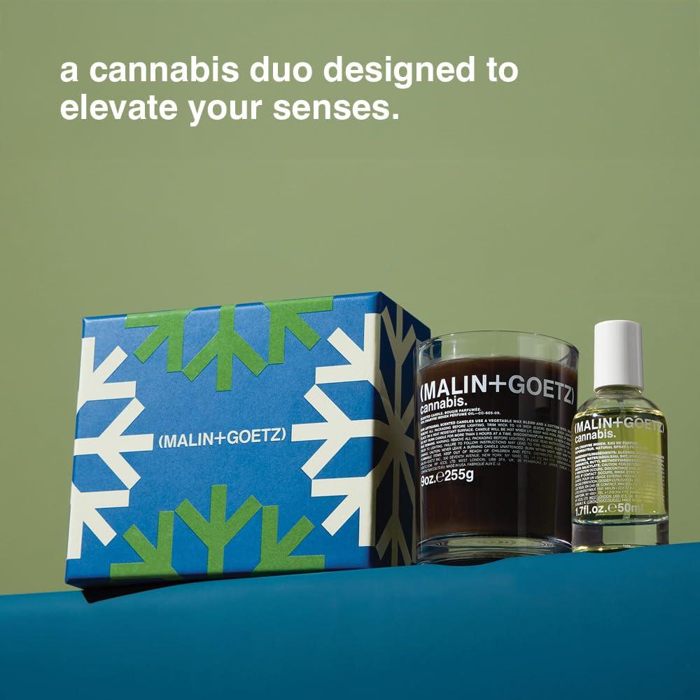 imageMALINGOETZ Cannabis Eau de Parfum Candle Set Luxury Fragrance Vegan CrueltyFree its high time cannabis