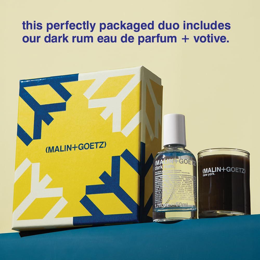 imageMALINGOETZ Rum Eau de Parfum Candle Set Luxury Fragrance Vegan CrueltyFree thats the spirit dark rum