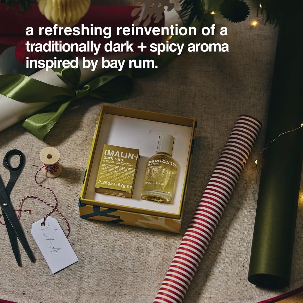 imageMALINGOETZ Rum Eau de Parfum Candle Set Luxury Fragrance Vegan CrueltyFree thats the spirit dark rum