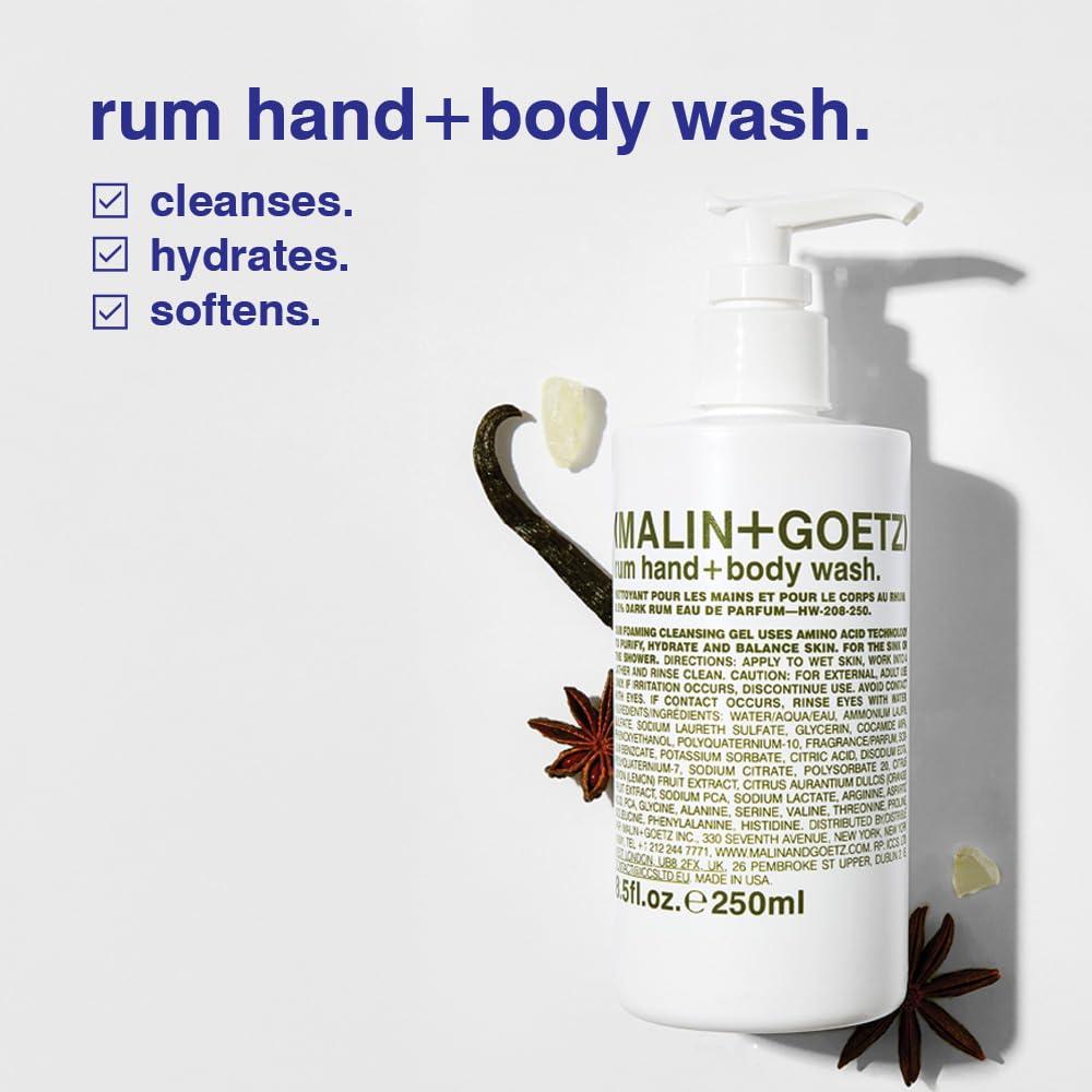 imageMALINGOETZ Rum HandBody Wash ampamp Lotion Hydrating Set CrueltyFree make it a double