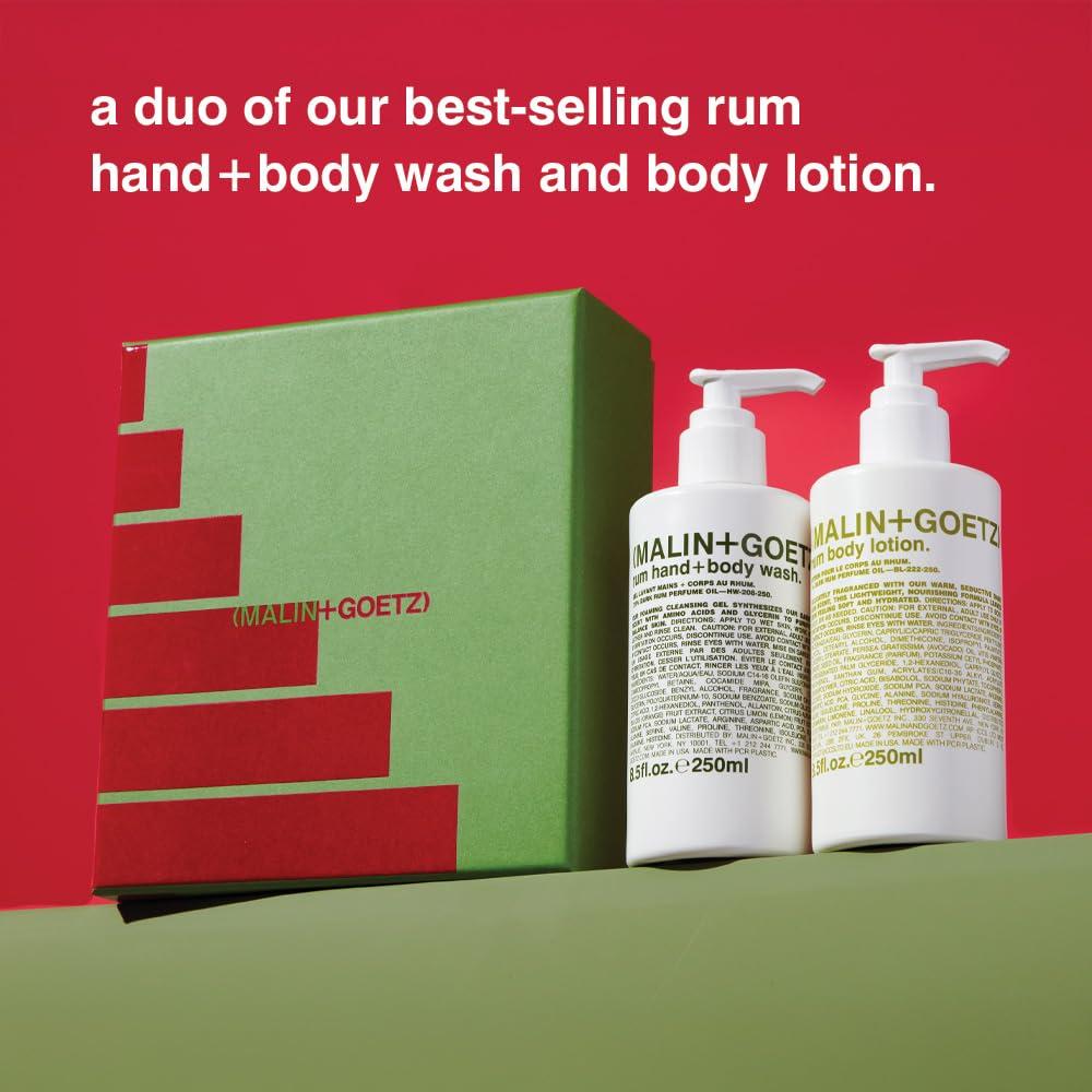 imageMALINGOETZ Rum HandBody Wash ampamp Lotion Hydrating Set CrueltyFree make it a double