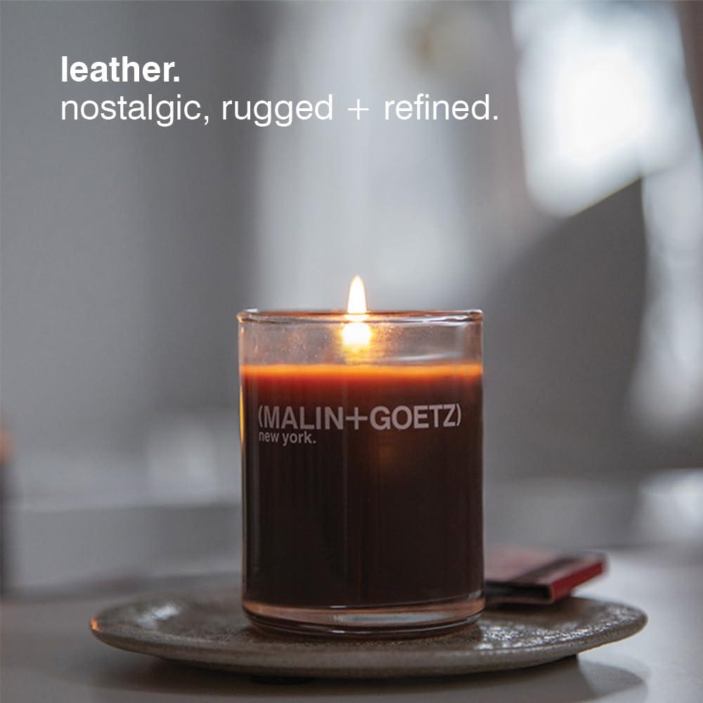 imageMalinGoetz Scented Candle Set HandPoured Soy Wax with Unique Fragrance Blends CleanBurning Vegan ampamp CrueltyFree Bergamot Strawberry Rum ampamp Leather Scent The Mood Votive Set