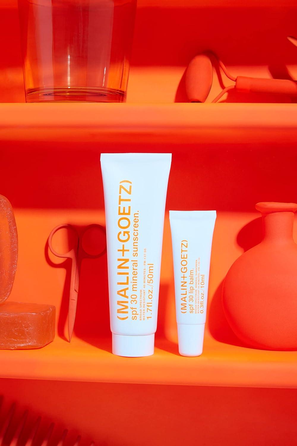 imageMALINGOETZ SPF 30 Lip Balm Mineral Broad Spectrum Sun Protection with Titanium Dioxide Moisturizing Nourishing Refreshing Spearmint ReefSafe Vegan CrueltyFree Lip Care 03 Fl Oz