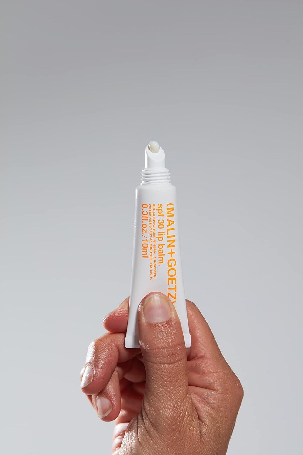 imageMALINGOETZ SPF 30 Lip Balm Mineral Broad Spectrum Sun Protection with Titanium Dioxide Moisturizing Nourishing Refreshing Spearmint ReefSafe Vegan CrueltyFree Lip Care 03 Fl Oz