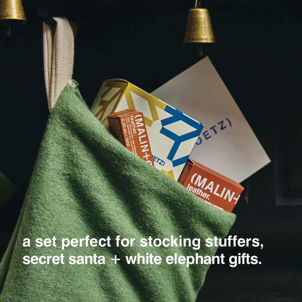 imageMALINGOETZ Leather Perfume Oil Scented Candle Set Vegan ampamp CrueltyFree notes of nostalgia