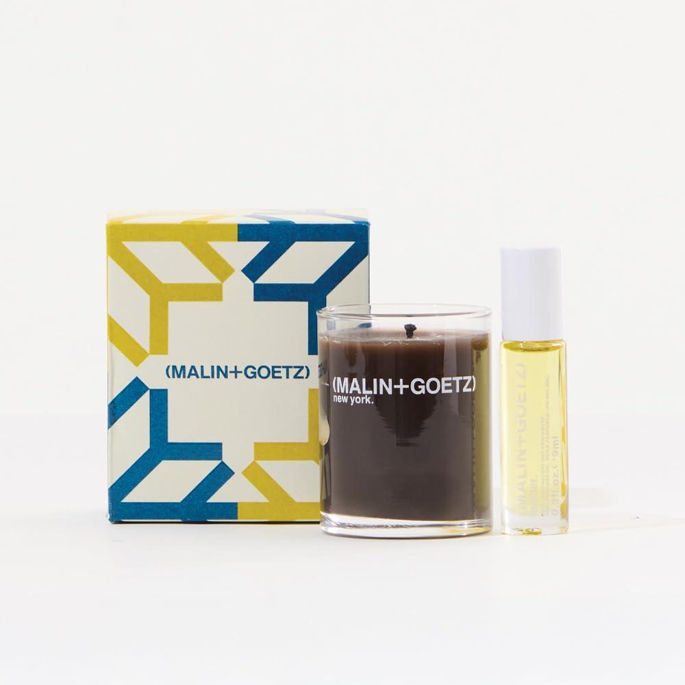 imageMALINGOETZ Leather Perfume Oil Scented Candle Set Vegan ampamp CrueltyFree notes of nostalgia